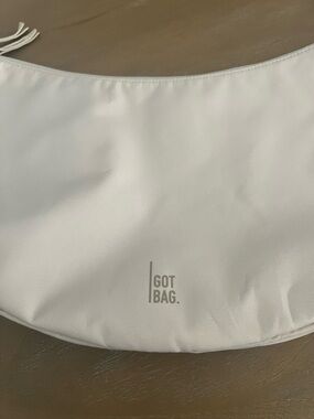 GOT BAG warm, cream white Crescent Crossbody Bag